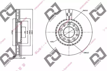 Тормозной диск DJ PARTS BD1935